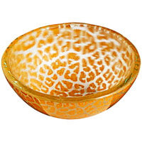Rosseto Kalderon Foglia 3 1/2" Round Yellow Glass Mini Bowl - 12/Pack