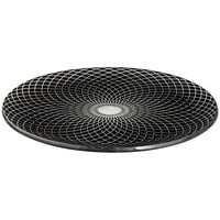 Rosseto Kalderon Spiro 13" Round Black Glass Platter - 2/Set