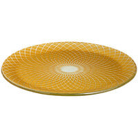 Rosseto Kalderon Spiro 13" Round Gold Glass Platter - 2/Set