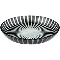 Rosseto Kalderon Stelo 14" Round Shallow Black Glass Bowl - 2/Set