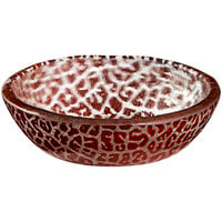 Rosseto Kalderon Foglia 4" Round Red Glass Mini Bowl - 12/Pack