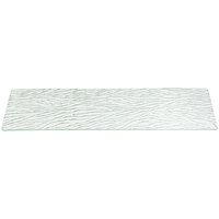 Rosseto Kalderon Currente 31" x 8" Rectangular White Glass Narrow Riser Shelf