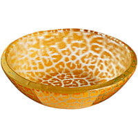 Rosseto Kalderon Foglia 4" Round Yellow Glass Mini Bowl - 12/Pack