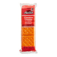 Austin Cheddar Cheese on Cheese Sandwich Crackers 1.38 oz. - 96/Case