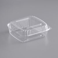 Stalk Market Clear PLA Hinged Container 8" x 8" - 160/Case
