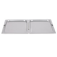 Carlisle 607000H DuraPan Full Size Flat Hinged Stainless Steel Steam Table / Hotel Pan Cover - 24 Gauge