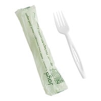Stalk Market Wrapped Heavy Weight White CPLA Fork 6 1/2" - 750/Case