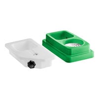 PourAway Green Lid and 2 Gallon Liquid Waste Disposal Tank for 23 Gallon Slim Trash Cans