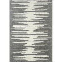 Abani Casa Collection 6' x 9' Cream / Gray Contemporary Abstract Geometric Jagged Area Rug