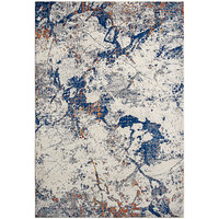 Abani Casa Collection Gray Contemporary Abstract Washed Out Area Rug