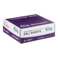 Choice 6" x 10 3/4" Heavy Weight Interfolded Deli Wrap Wax Paper - 500/Box