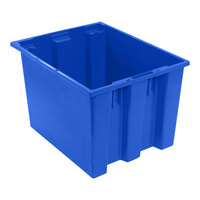 Quantum 19 1/2" x 15 1/2" x 13" Blue Stack and Nest Tote SNT195BL