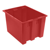 Quantum 19 1/2" x 15 1/2" x 13" Red Stack and Nest Tote SNT195RD
