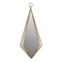 Kalalou 14" x 34" Diamond Antique Brass Mirror