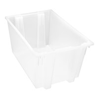 Quantum 29 1/2" x 19 1/2" x 15" Clear Stack and Nest Tote SNT300CL