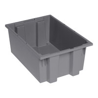 Quantum 19 1/2" x 13 1/2" x 8" Gray Stack and Nest Tote SNT200GY