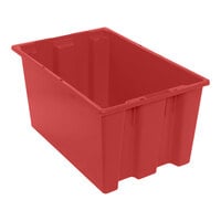 Quantum 23 1/2" x 15 1/2" x 12" Red Stack and Nest Tote SNT240RD
