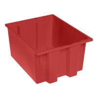 Quantum 19 1/2" x 15 1/2" x 10" Red Stack and Nest Tote SNT190RD