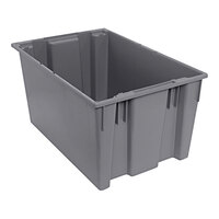 Quantum 29 1/2" x 19 1/2" x 15" Gray Stack and Nest Tote SNT300GY