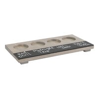 Cal-Mil Aspen Gray-Washed Pine Wood Flight Tray with Write-On Surface