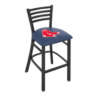 Holland Bar Stool Boston Red Sox Bar Height Stool with Ladder Back and Padded Seat