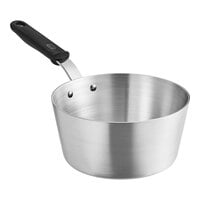 Vollrath Wear-Ever 3.75 Qt. Tapered Aluminum Sauce Pan with Black Silicone Handle 6821375