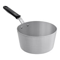 Vollrath Wear-Ever 4.5 Qt. Tapered Aluminum Sauce Pan with Black Silicone Handle 682145