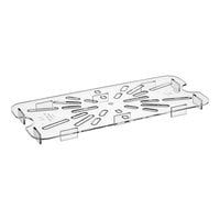 Choice 1/3 Size Clear Polycarbonate Drain Tray