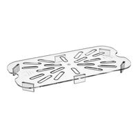 Choice 1/4 Size Clear Polycarbonate Drain Tray