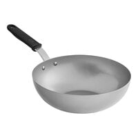 Vollrath 11" Carbon Steel Stir Fry Pan with Black Silicone Handle 592149