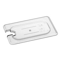Choice 1/9 Size Clear Polycarbonate Food Pan Lid with Notch