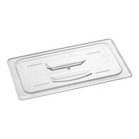 Choice 1/3 Size Clear Polycarbonate Food Pan Lid with Handle