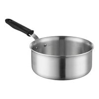 Vollrath Tribute 4.5 Qt. Tri-ply Stainless Steel Sauce Pan / Butter Warmer with Black Silicone Handle 702145