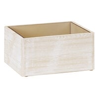 Cal-Mil Newport 12" x 10" x 6 1/2" White-Washed Pine Wood Ice Housing with Clear Pan 22421-10-113