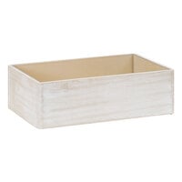 Cal-Mil Newport 20" x 12" x 6 1/2" White-Washed Pine Wood Ice Housing with Clear Pan 22421-12-113