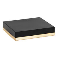Cal-Mil Monaco 14" x 14" x 3" Square Black / Gold Metal Display Riser