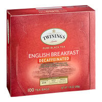 Twinings English Breakfast Decaffeinated Tea Bags - 100/Box