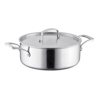 Vigor SS3 Series 4.5 Qt. Tri-Ply Stainless Steel Stock Pot with Cover