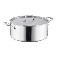 Vigor SS3 Series 10 Qt. Tri-Ply Stainless Steel Brazier with Cover