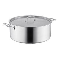 Vigor SS3 Series 16 Qt. Tri-Ply Stainless Steel Brazier with Cover