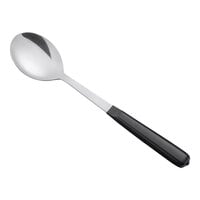 Vollrath 11 5/8" Stainless Steel Solid Basting Spoon with Black Kool-Touch® Handle 46917