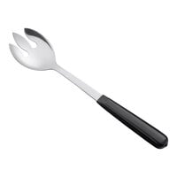 Vollrath 11 5/8" Stainless Steel Notched Basting Spoon with Black Kool-Touch® Handle 46920