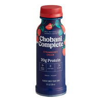 Chobani Complete Low-Fat Strawberry Cream Greek Yogurt Drink 10 fl. oz. - 8/Case