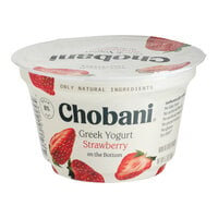 Chobani Non-Fat Strawberry Greek Yogurt 5.3 oz. - 12/Case