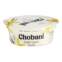 Chobani Non-Fat Vanilla Greek Yogurt 4 oz. - 12/Case