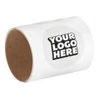 Carnival King 3" Customizable Round Vinyl Label Roll - 50/Pack