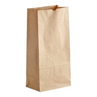 Choice 16 lb. Natural Kraft Paper Bag - 500/Case
