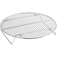 Choice 14 3/4" Round Footed Chrome Plated Steel Cooling Rack