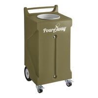 PourAway Cadet 456792 30 Gallon Drab Green HDPE Rectangular Liquids Disposal Receptacle