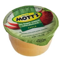 Mott's No Sugar Added Applesauce 3.9 oz. Cup - 72/Case